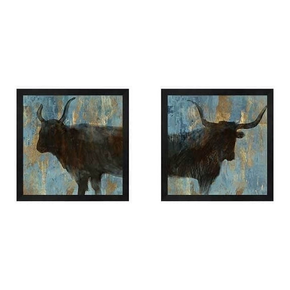 Metaverse Aimee Wilson 'Bison' Framed Art (Set of 2)