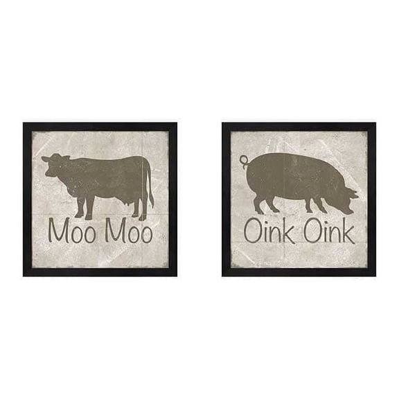 Metaverse Alonzo Saunders 'Simply Farm' Framed Art (Set of 2)