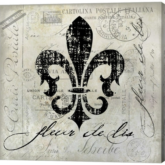 Metaverse Andrea Haase 'Fleur De Lis Vintage' Canvas Art