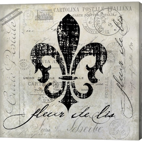 Metaverse Andrea Haase 'Fleur De Lis Vintage' Canvas Art