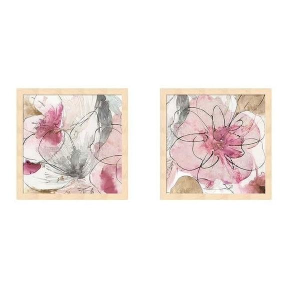 Metaverse Asia Jensen 'Pretty in Pink' Framed Art (Set of 2)