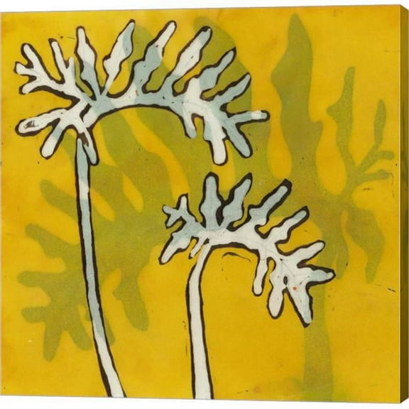 Metaverse C730513-0120000-AAAACMA Gold Batik Botanical V by Andrea Davis Canvas Wall Art - 12 x 12 in.