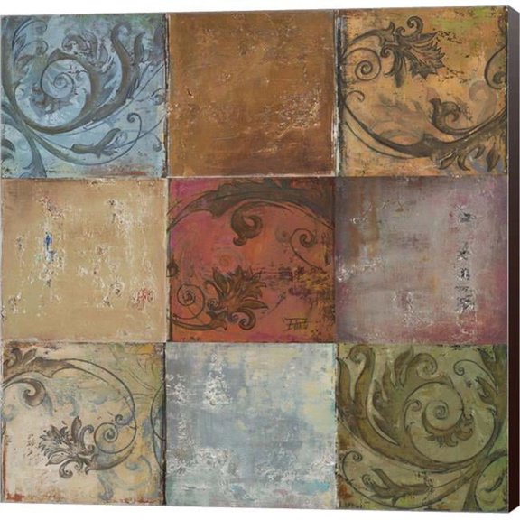 Metaverse C870457-0120000-ACDAAMA Moroccan Patch II by Patricia Pinto Canvas Wall Art - 12 x 12 in.