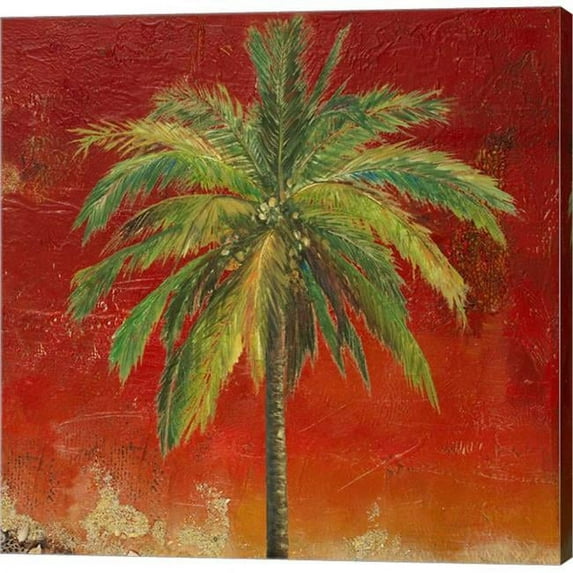 Metaverse C870486-0120000-AAAACMA La Palma on Red I by Patricia Pinto Canvas Wall Art - 12 x 12 in.