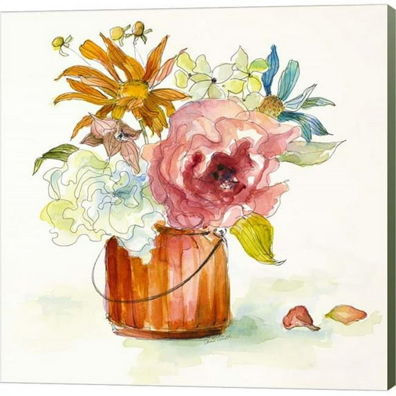 Metaverse C910858-0120000-YCEAAMA Flower Burst in Vase I by Lanie Loreth Canvas Wall Art - 12 x 12 in.