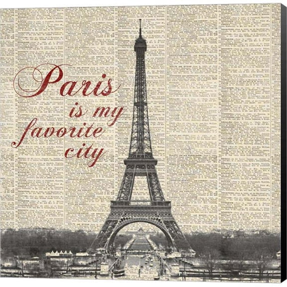 Metaverse C910934-0120000-8CAAAMA Paris is My Favorite City by Michael Marcon Canvas Wall Art - 12 x 12 in.
