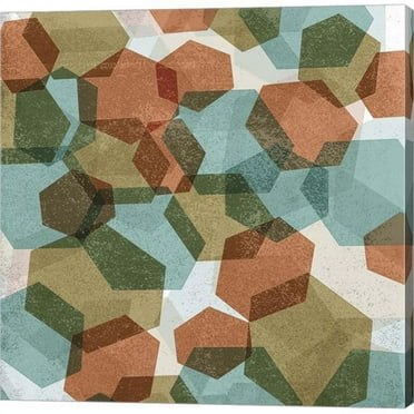 Metaverse C949229-0120000-AAAACMA Hexagons I by Edward Selkirk Canvas Wall Art - 12 x 12 in.