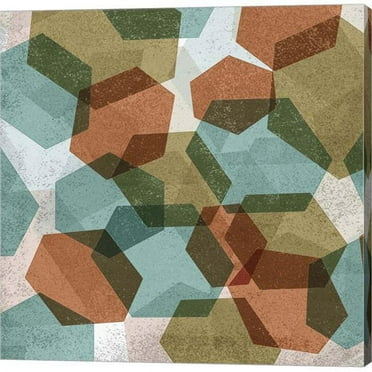 Metaverse C949230-0120000-AAAACMA Hexagons II by Edward Selkirk Canvas Wall Art - 12 x 12 in.