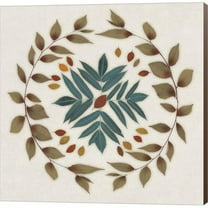 Metaverse C949239-0120000-YCCQAMA Leaf Pattern IV by Edward Selkirk Canvas Wall Art - 12 x 12 in.