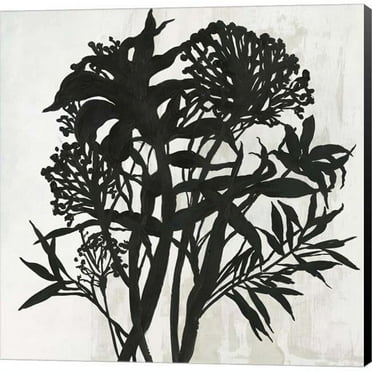 Metaverse C949269-0120000-8CAAAMA Black Foliage by Posters International Studio Canvas Wall Art - 12 x 12 in.