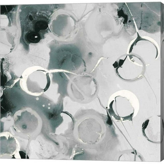 Metaverse C949290-0120000-AAAACMA Teal Spatter III by Posters International Studio Canvas Wall Art - 12 x 12 in.