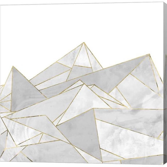 Metaverse C949341-0120000-AAAACMA Marbled Geo Mountains I by Posters International Studio Canvas Wall Art - 12 x 12 in.