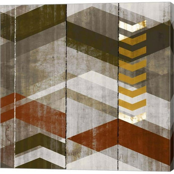 Metaverse C950111-0120000-AAAACMA Chevron Serenade III by Edward Selkirk Canvas Wall Art - 12 x 12 in.