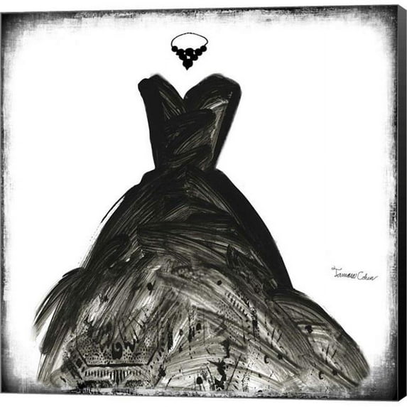Metaverse C950168-0120000-8CAAAMA Black Dress II by Tamara Cohen Canvas Wall Art - 12 x 12 in.