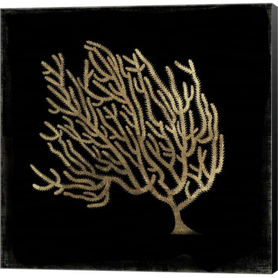Metaverse C950183-0120000-8CAAAMA Gold Coral II by Aimee Wilson Canvas Wall Art - 12 x 12 in.