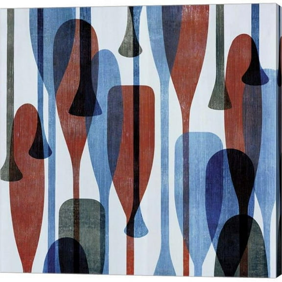 Metaverse C950450-0120000-AAAACMA Paddles I by Edward Selkirk Canvas Wall Art - 12 x 12 in.