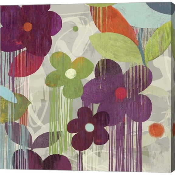 Metaverse C951332-0120000-AAAACMA Graphitti Flower II by Posters International Studio Canvas Wall Art - 12 x 12 in.