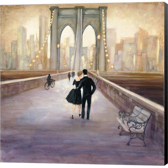 Metaverse C958351-0120000-8CAAAMA Bridge to NY by Julia Purinton Canvas Wall Art - 12 x 12 in.