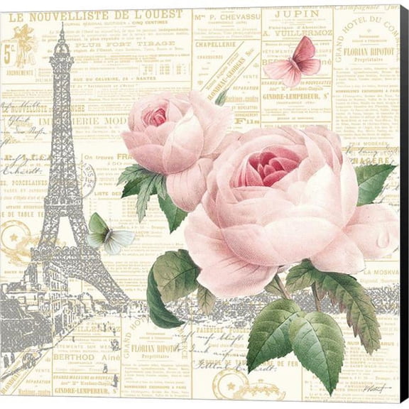 Metaverse C958541-0120000-8CAAAMA Roses in Paris III by Katie Pertiet Canvas Wall Art - 12 x 12 in.