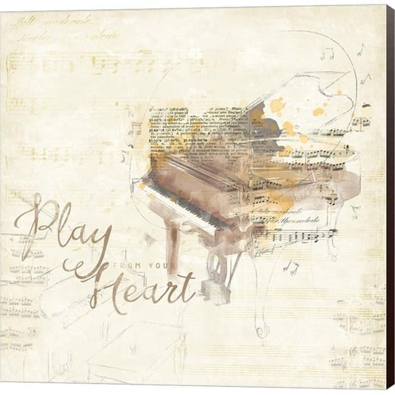 Metaverse C958551-0120000-ACDAAMA Musical Gift III by Katie Pertiet Canvas Wall Art - 12 x 12 in.