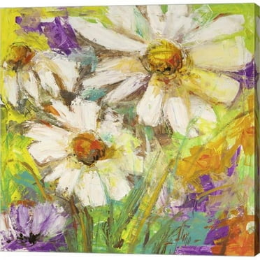 Metaverse C958640-0120000-AAAACMA Margherite in Fiore by Luigi Florio Canvas Wall Art - 12 x 12 in.