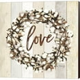 thumbnail image 1 of Metaverse C958979-0120000-ACDAAMA Love Cotton Wreath by Marla Rae Canvas Wall Art - 12 x 12 in., 1 of 1