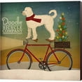 thumbnail image 1 of Metaverse C959175-0120000-ACDAAMA White Doodle on Bike Christmas by Ryan Fowler Canvas Wall Art - 12 x 12 in., 1 of 1