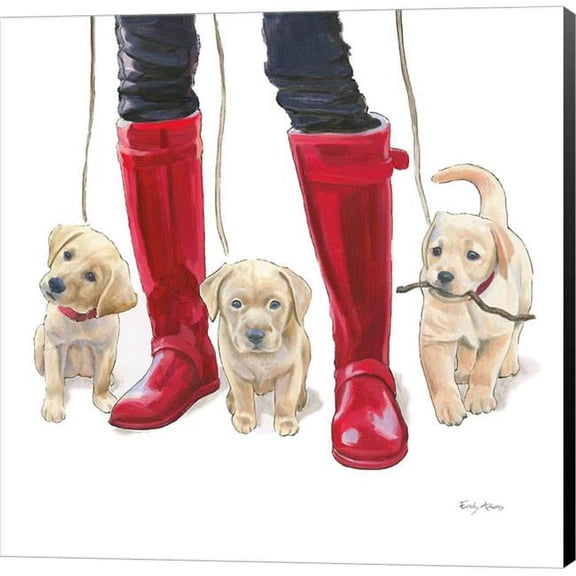 Metaverse C959331-0120000-8CAAAMA Furry Fashion Friends I by Emily Adams Canvas Wall Art - 12 x 12 in.