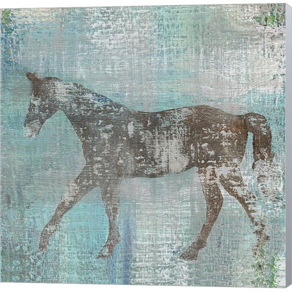 Metaverse C959568-0120000-ACCQAMA Cheval I Flipped Brown by Studio Mousseau Canvas Wall Art - 12 x 12 in.