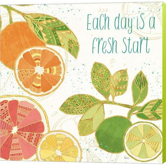 Metaverse C959582-0120000-QCEAAMA Citrus Splash IV by Veronique Charron Canvas Wall Art - 12 x 12 in.