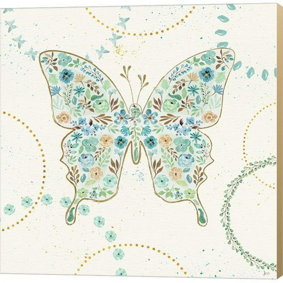 Metaverse C962925-0120000-8CCQAMA Flutterby Blooms IV by Jess Aiken Canvas Wall Art - 12 x 12 in.
