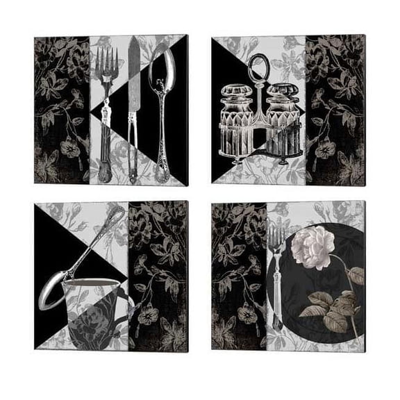 Metaverse Color Bakery 'Dinner Conversation' Canvas Art (Set of 4)