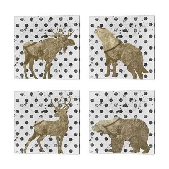 Metaverse Color Bakery 'Glam Forest' Canvas Art (Set of 4)