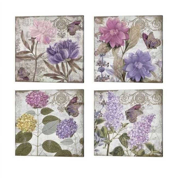 Metaverse Color Bakery 'Victorian Romance' Canvas Art (Set of 4)