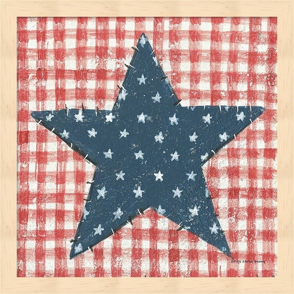 Metaverse David Carter Brown 'Americana Quilt II' Framed Art