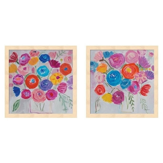 Metaverse Farida Zaman 'Delicate Flair' Framed Art (Set of 2)
