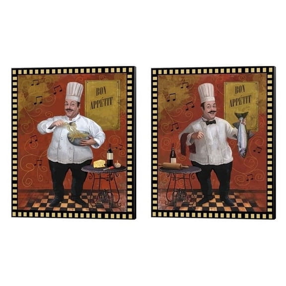 Metaverse Frank Harris 'Chef Master Design' Canvas Art (Set of 2)