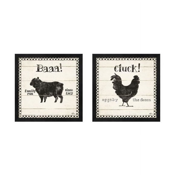 Metaverse Janelle Penner 'Country Thoughts B' Framed Art (Set of 2)