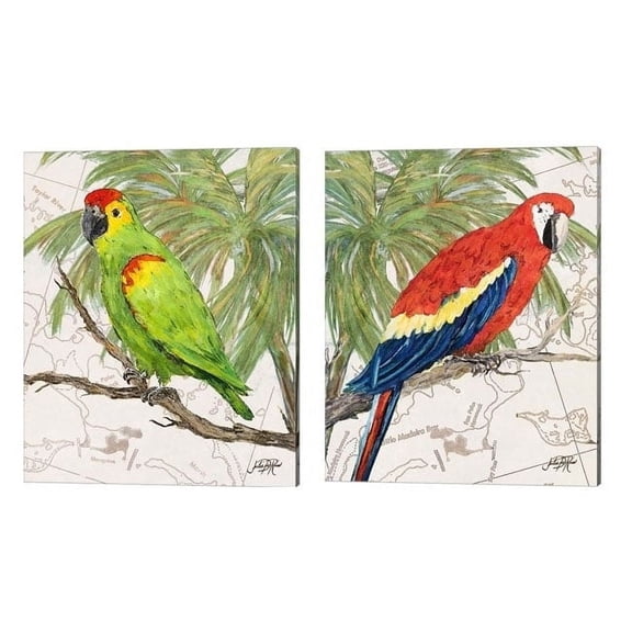 Metaverse Julie DeRice 'Another Bird in Paradise' Canvas Art (Set of 2)