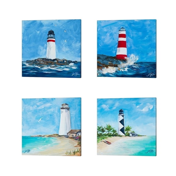 Metaverse Julie DeRice 'The Lighthouses' Canvas Art (Set of 4)