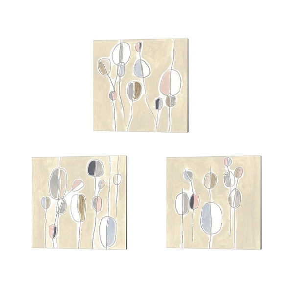 Metaverse June Erica Vess 'String Garden' Canvas Art (Set of 3)