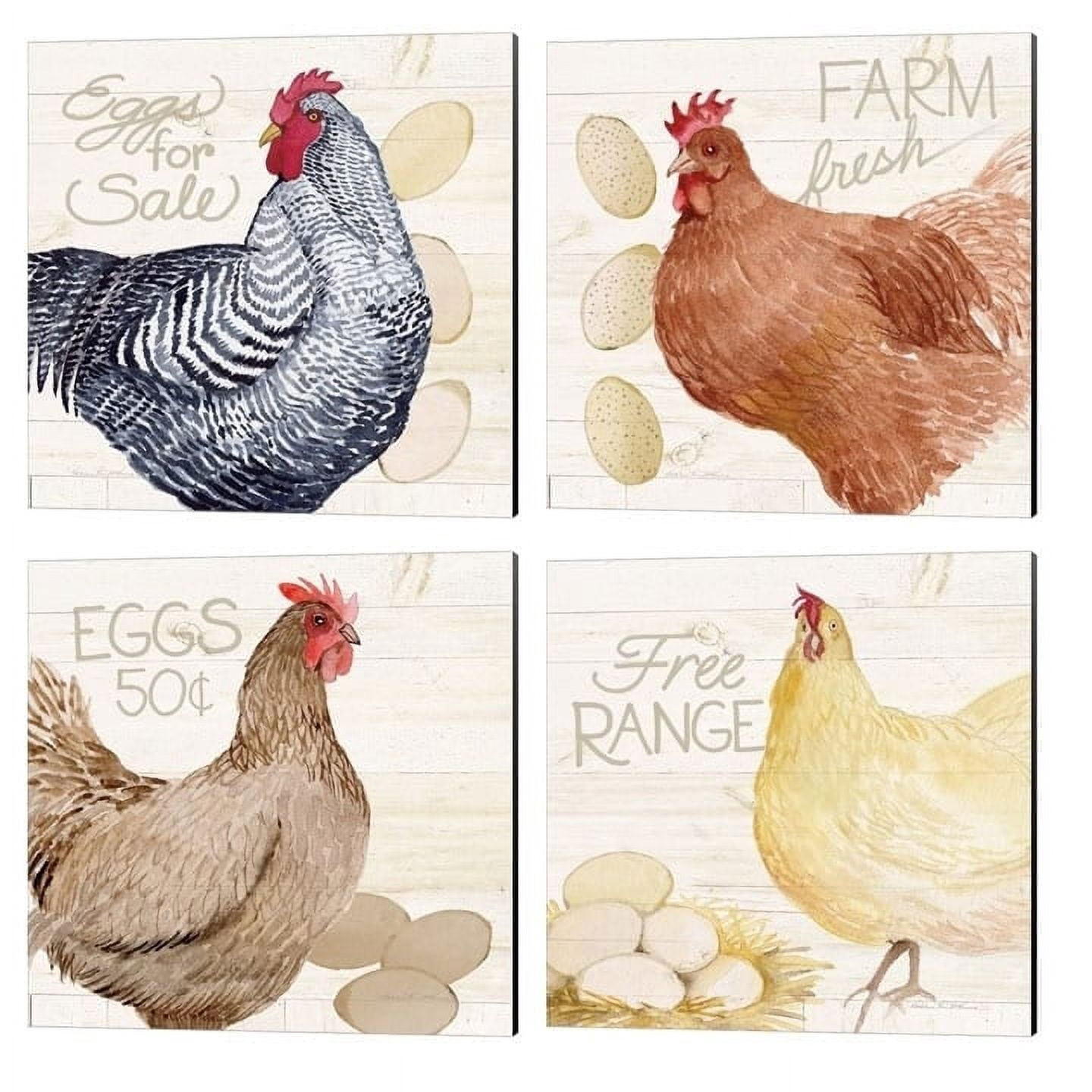 Metaverse Kathleen Parr McKenna 'Life on the Farm Chicken' Canvas Art ...