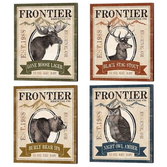 Metaverse Laura Marshall 'Frontier Brewing' Canvas Art (Set of 4)