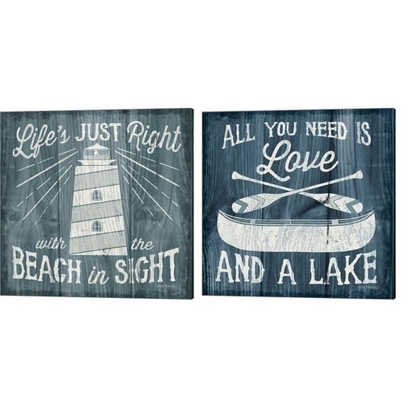 Metaverse Laura Marshall 'Up North' Canvas Art (Set of 2)