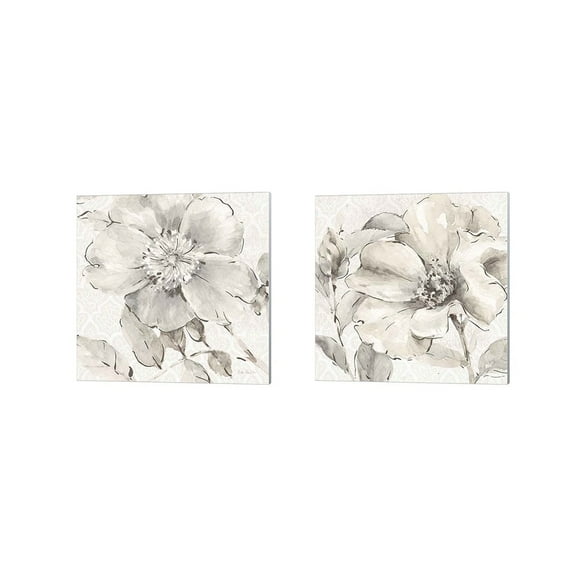 Metaverse Lisa Audit 'Indigold Gray' Canvas Art (Set of 2)