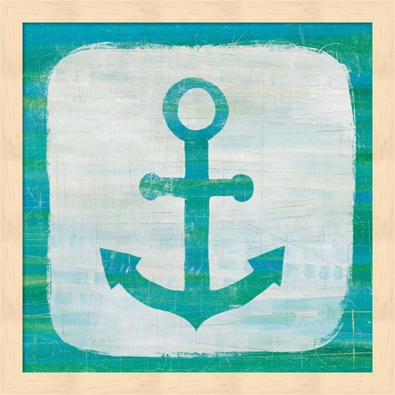 Metaverse Melissa Averinos 'Ahoy III Blue Green' Framed Art