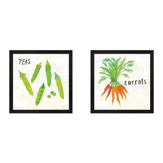 Metaverse Melissa Averinos 'Kitchen Garden III & IV Cream' Framed Art (Set of 2)