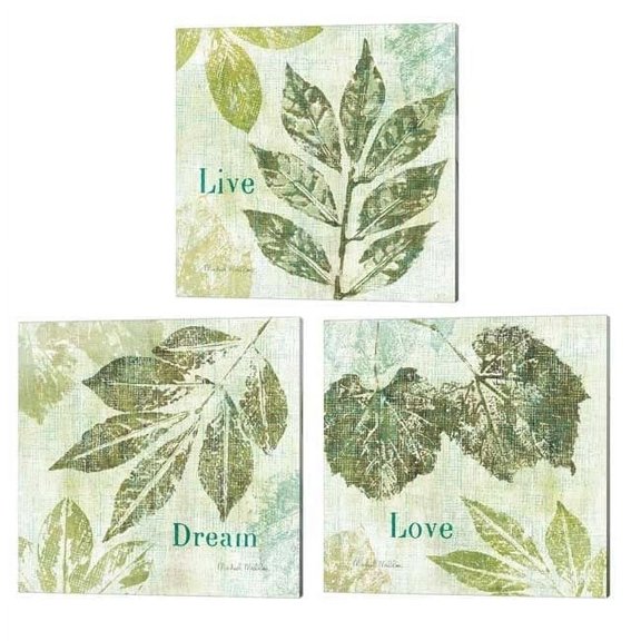 Metaverse Michael Mullan 'Natures Impressions' Canvas Art (Set of 3)