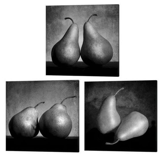 Metaverse Moises Levy 'Coqueteo Peras, Peras 2 & Peras Enamoradas' Canvas Art (Set of 3)