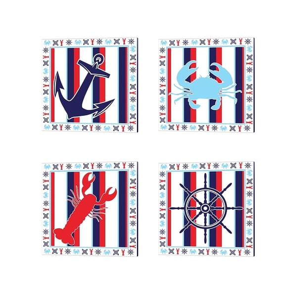 Metaverse ND Art & Design 'Ahoy' Canvas Art (Set of 4)